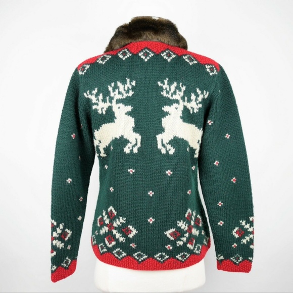 LAUREN RALPH LAUREN Green hand knit wool sweater - Picture 4 of 8